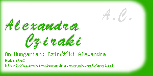 alexandra cziraki business card